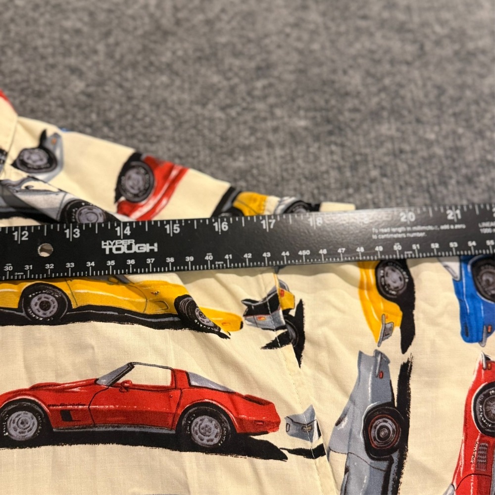 Vtg Reyn Spooner Corvette Hawaiian Shirt Rayon All Over Print Mens Large - Picture 5 of 6